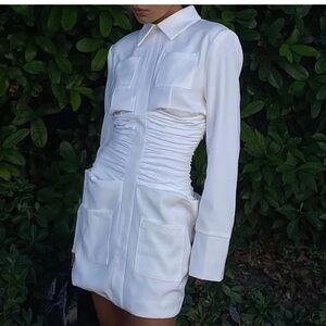 Brand new with tags structured white tags on dress